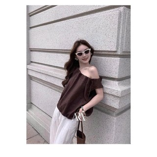 𝗟𝗮𝗺𝗶𝗲 𝗟𝗶𝗻𝗲𝗻 - | LY LINEN | Áo Linen rút cổ dáng bí phồng