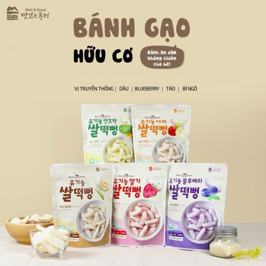Bánh gạo hữu cơ Mom's Choice cho bé ăn dặm từ 6 tháng tuổi
