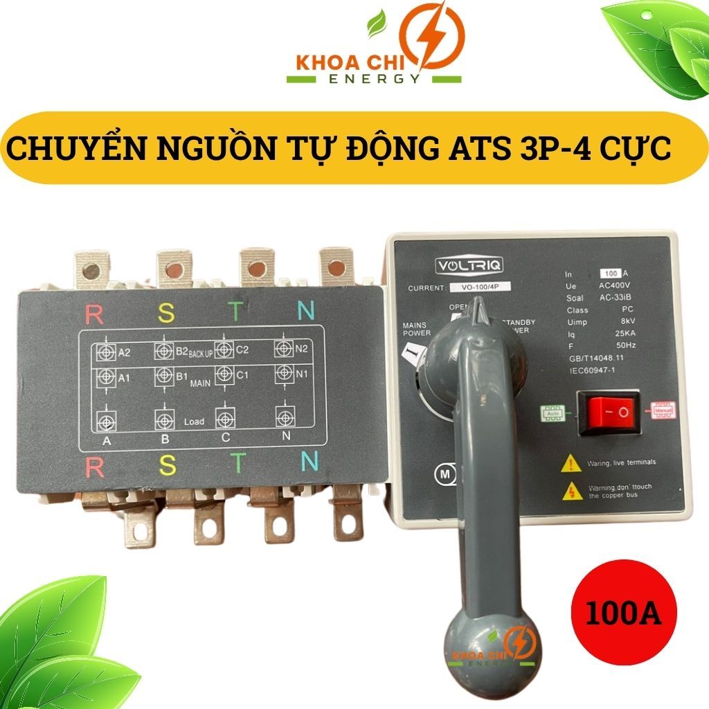 ATS chuyển nguồn tự động, Ats đảo chiều tự động 4P-100A, 2P-100A_KC ...