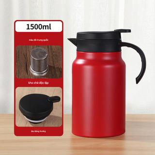 Bình giữ nhiệt 1500ml có kèm 4 ly, lõi lọc inox 316 bình pha trà giữ nhiệt chống gỉ, giữ nóng 10h, giữ lạnh 15h