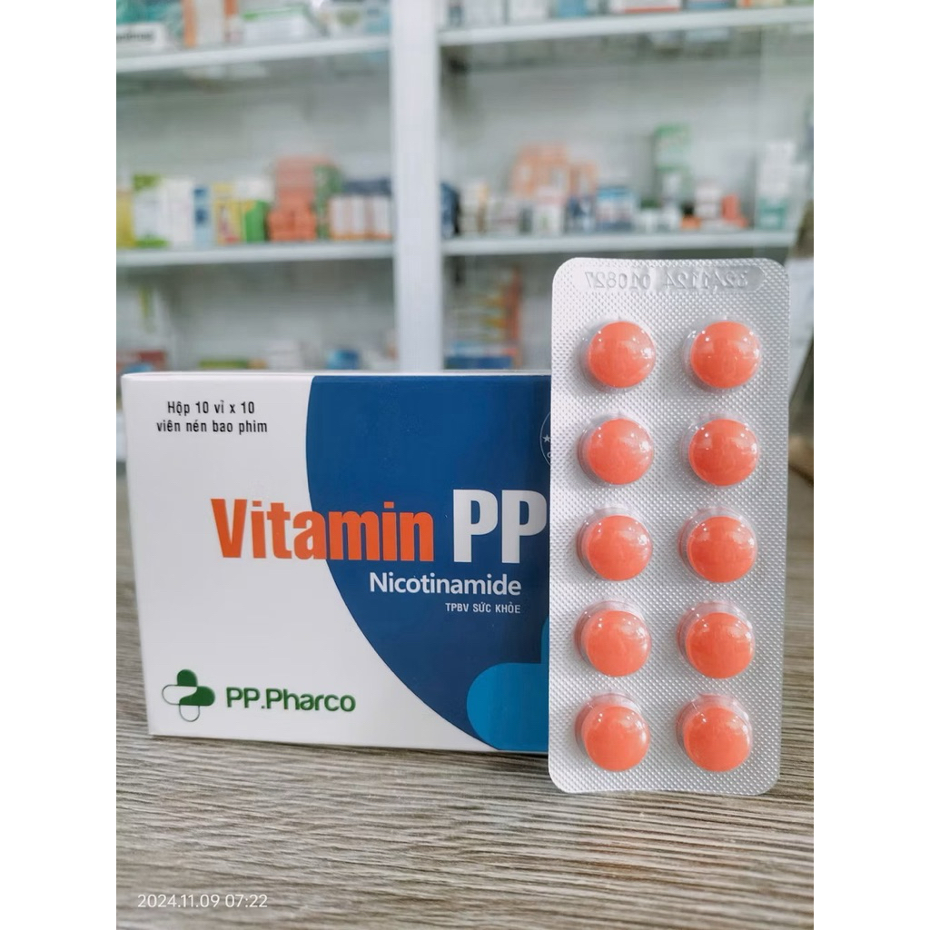✅[Chính Hãng] Vitamin PP hộp 100 viên, date mới, hỗ trợ sức khoẻ