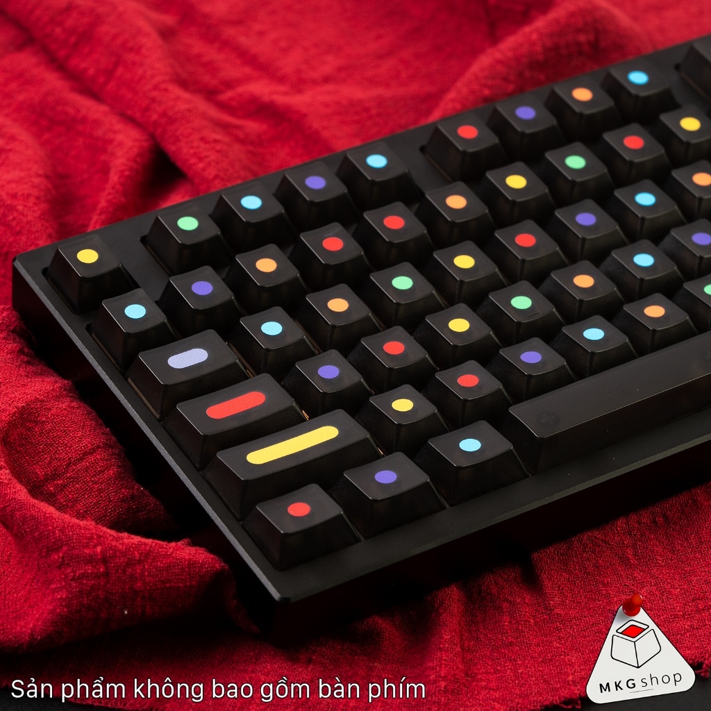 Keycap DOT Black Clear Trong Suốt 122 Phím – Cherry Profile ABS Xuyên ...