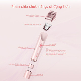 Máy Cạo Lông Đa Năng 2 Đầu Toàn Thân Vùng Kín Nữ Nam ( che tên ) An Toàn Chống Nước