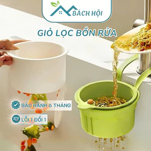 Rổ Treo Bồn Rửa Đa Năng Lọc Rác Thức Ăn, Rổ Lọc Rác Giỏ thoát nước nhanh Có Nút Nhấn