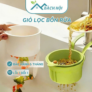 [BH 1 Đổi 1] Rổ Treo Bồn Rửa Đa Năng Lọc Rác Thức Ăn, Rổ Lọc Rác Giỏ thoát nước nhanh Có Nút Nhấn
