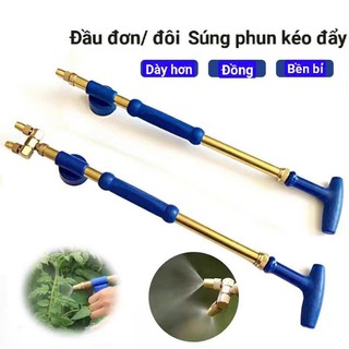 Dụng cụ phun 2 đầu chất liều đồng dễ lắp đặt dùng để phun nước, phun trong nông nghiệp, phun lau dọn cửa kính...