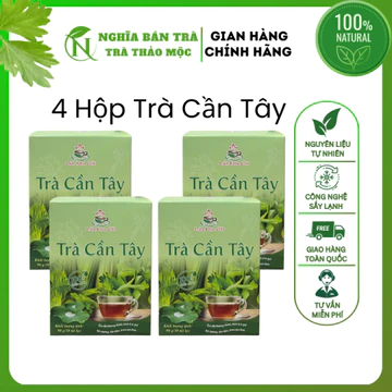 Combo 4 hộp trà cần tây 120 túi lọc trọn vị thiên nhiên,hỗ trợ giảm cân,hệ tiêu hóa,thanh lọc cơ thể