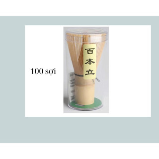 Chổi Chasen 120 sợi pha Matcha, muỗng Chashaku bằng tre, Phong Cách Nhật Bản