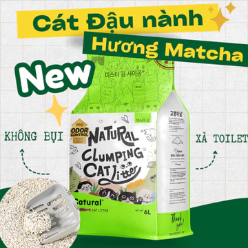 [Deal Hời] Cát vệ sinh nhà MrKim - Cát Đậu Nành Cho Mèo - Cát Vệ Sinh Michu Catural (6L) - An Toàn Cho Sức Khoẻ Mèo