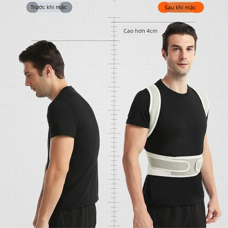 ĐAI CHỈNH LƯNG GÙ SIZE M 45-60KG - Hỗ Trợ Điều Chỉnh Tư Thế Lưng Cho Nhân Viên Văn Phòng, Đai Chống Gù Cao Cấp