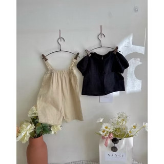 Jumpsuit Sát Nách Màu Be Cho Bé Gái