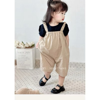 Jumpsuit Sát Nách Màu Be Cho Bé Gái