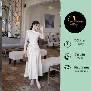 Váy thiết kế lụa dáng dài dành cho nữ mặc đi làm, đi tiệc, đi chơi Eva hamichi