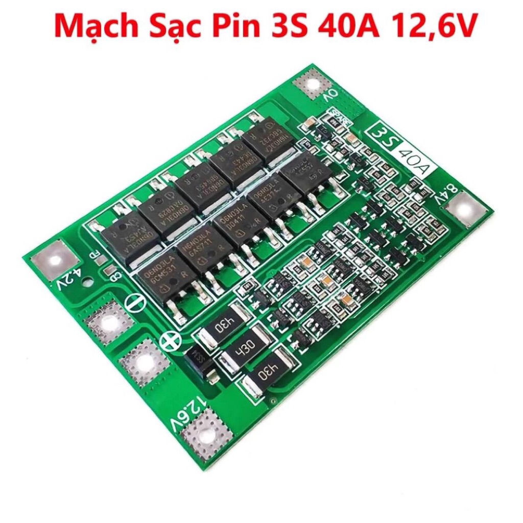 Mạch sạc xả 3s 40a có chức năng cân bằng