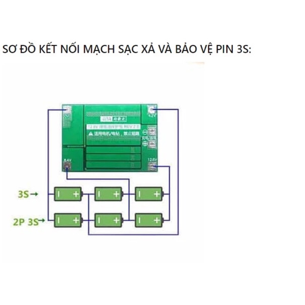 Mạch sạc xả 3s 40a có chức năng cân bằng