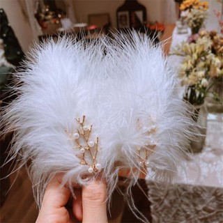 Kẹp lông vũ [ Set 1 cặp ] Cài kẹp lông vũ công chúa biểu diễn thời trang, sự kiện