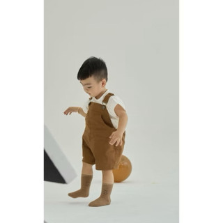 Set Yếm Short Bé Trai màu Nâu (full set)