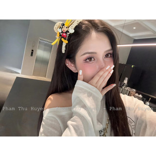 kẹp tóc chuột micky pha bi dễ thương nhẹ nhàng 13cm-chuẩn l1 hot girl