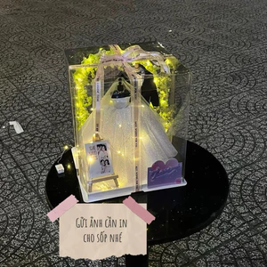 Mô hình váy cưới mini - IN ẢNH theo yêu cầu, nội dung theo yêu cầu -mô hình hộp quà váy cưới mini