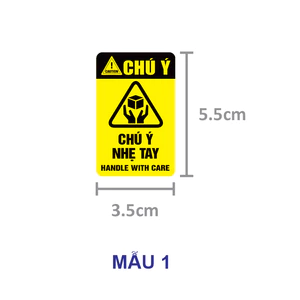 HÀNG DỄ VỠ - Cảnh báo chú ý nhẹ tay. Decal chống nước, cao cấp, không bay màu