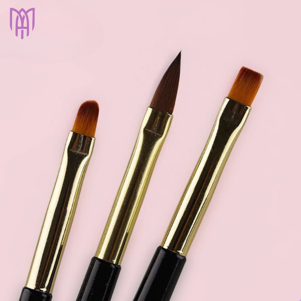 Cọ Vẽ Nét Hai Đầu N2A Mary Artistry Vẽ Nét Úp Gel, Nặn Hoa Đắp Bột Nối Móng Tiện Lợi - Combo 3 Cọ