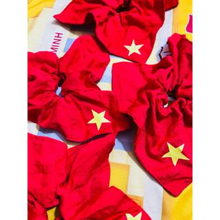 Scrunchies Dây buộc tóc Cờ đỏ sao vàng quốc khánh 2/9 concert Quốc gia