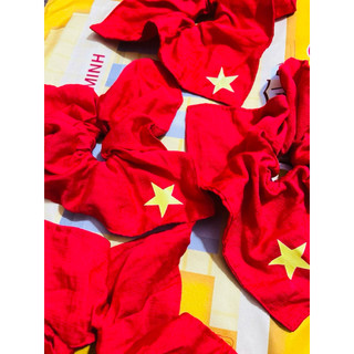 Scrunchies Dây buộc tóc Cờ đỏ sao vàng quốc khánh 2/9 concert Quốc gia