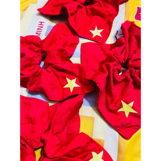 Scrunchies Dây buộc tóc Cờ đỏ sao vàng quốc khánh 2/9 concert Quốc gia