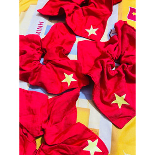 Scrunchies Dây buộc tóc Cờ đỏ sao vàng quốc khánh 2/9 concert Quốc gia