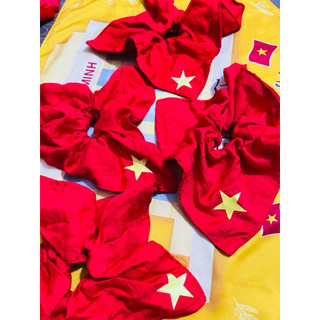 Scrunchies Dây buộc tóc Cờ đỏ sao vàng quốc khánh 2/9 concert Quốc gia