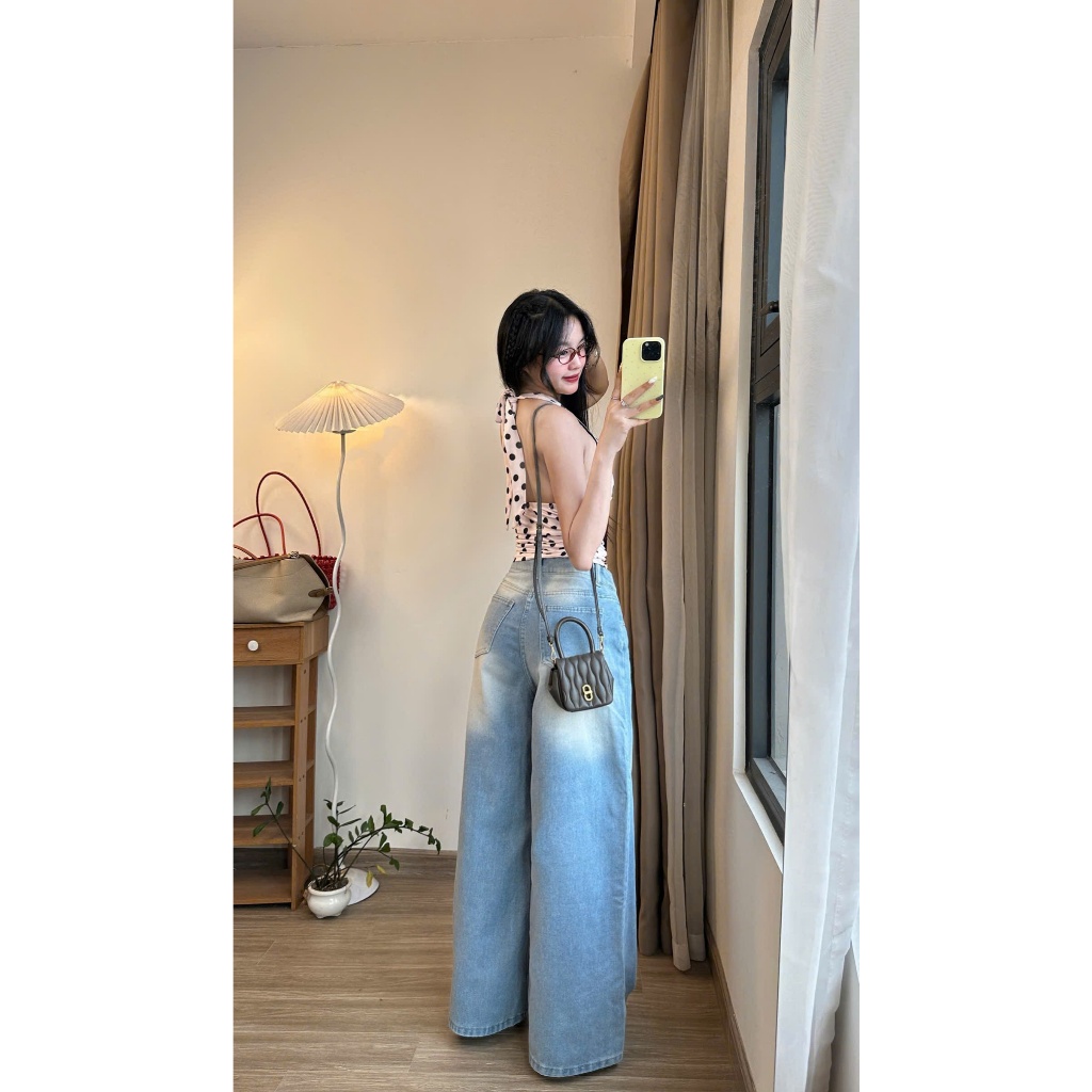 Quần Jeans Ống Rộng Tôn Dáng Cạp Cao Unisex (Ống 37cm) - Q.Ong371 Joolate