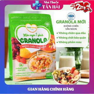 Granola Giọt Nắng Mới, ngũ cốc ăn sáng healthy ngon giòn lành mạnh, giàu chất xơ và năng lượng từ hạt và trái cây