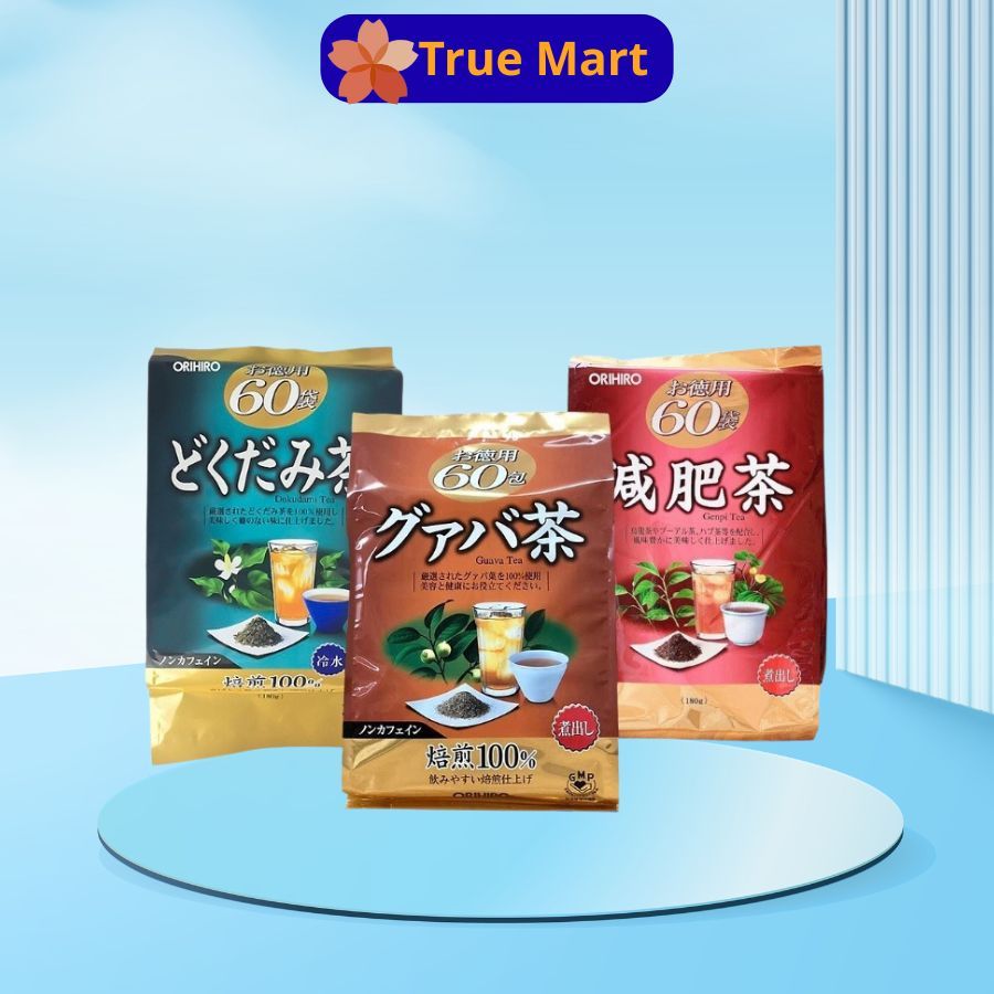 Trà Lá Ổi, trà genpi  ORIHIRO Nhật Bản Gói 60 Túi, tốt cho sức khỏe, giảm tiểu đường, cân bằng đường huyết