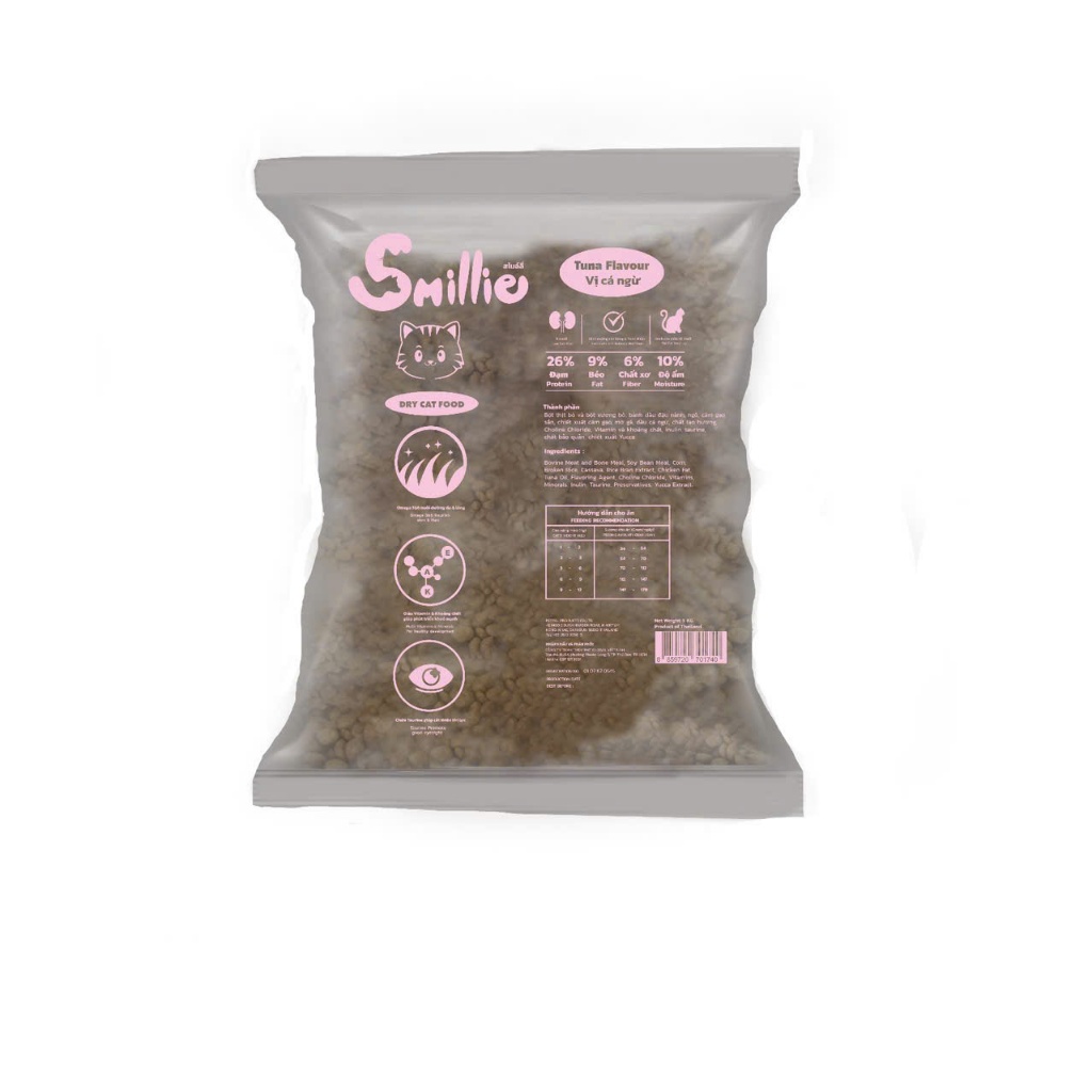 Thức ăn dành cho mèo SMILLIE  gói 1kg