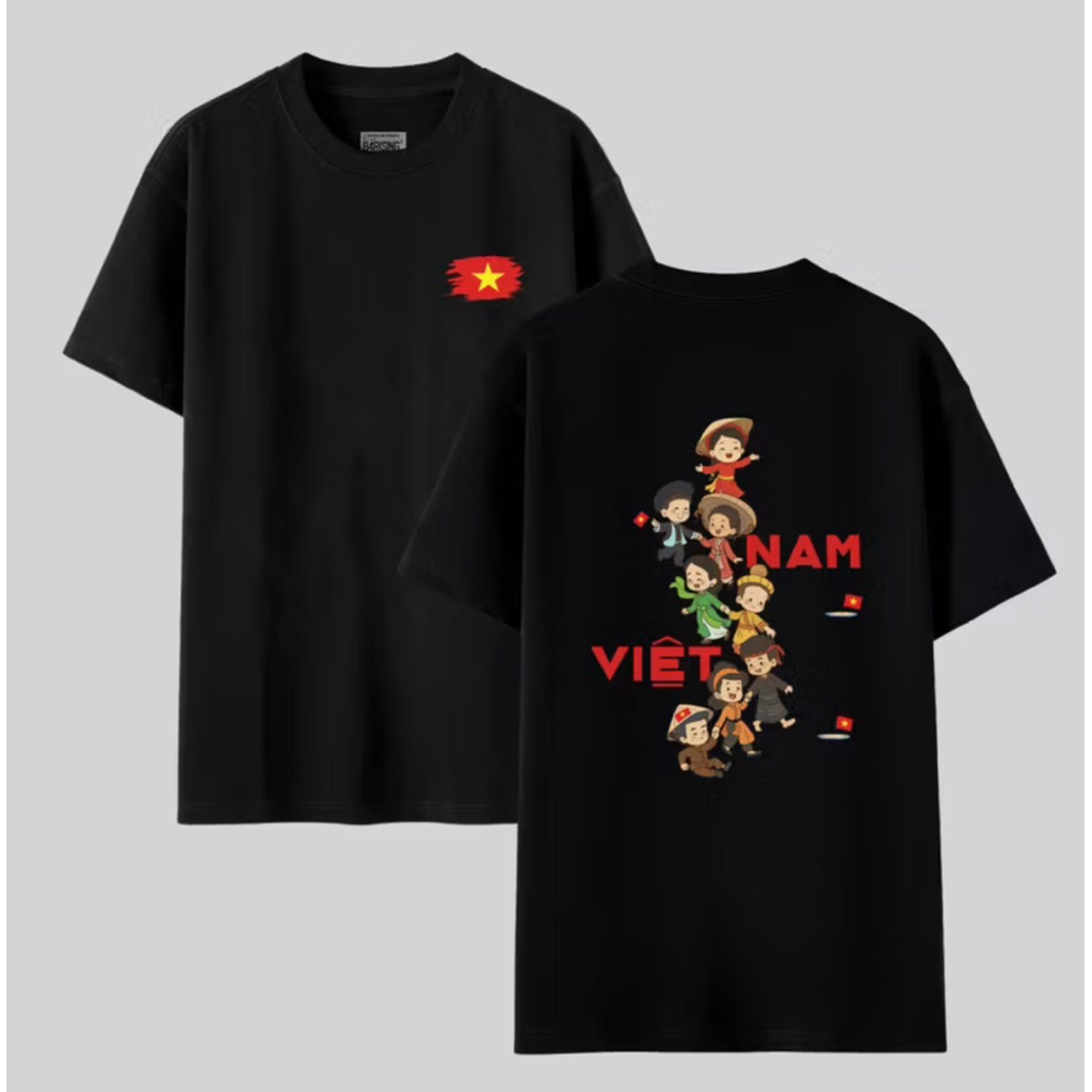 Áo Thun Việt Nam Trang Phục Dân Tộc Đa Dạng Full Size Unisex Nam Nữ