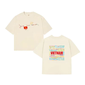 Áo Thun Việt Nam,Lá Cờ,Nón Lá Unisex Nam Nữ New Ss2025 Hottrend Bacsic Chất Vải Dày Dặn