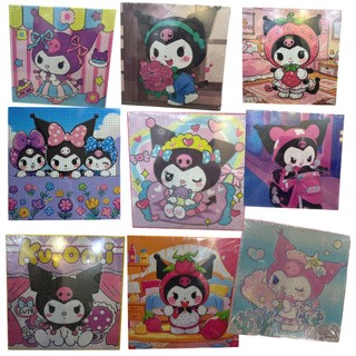 Tranh Đính Đá hoạt hình kurumi,melody,ktty, Lububu 20x20cm - Combo Kèm Khung Và Dụng Cụ, Gắn Đá DIY