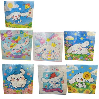 Tranh Đính Đá hoạt hình kurumi,melody,ktty, Lububu 20x20cm - Combo Kèm Khung Và Dụng Cụ, Gắn Đá DIY