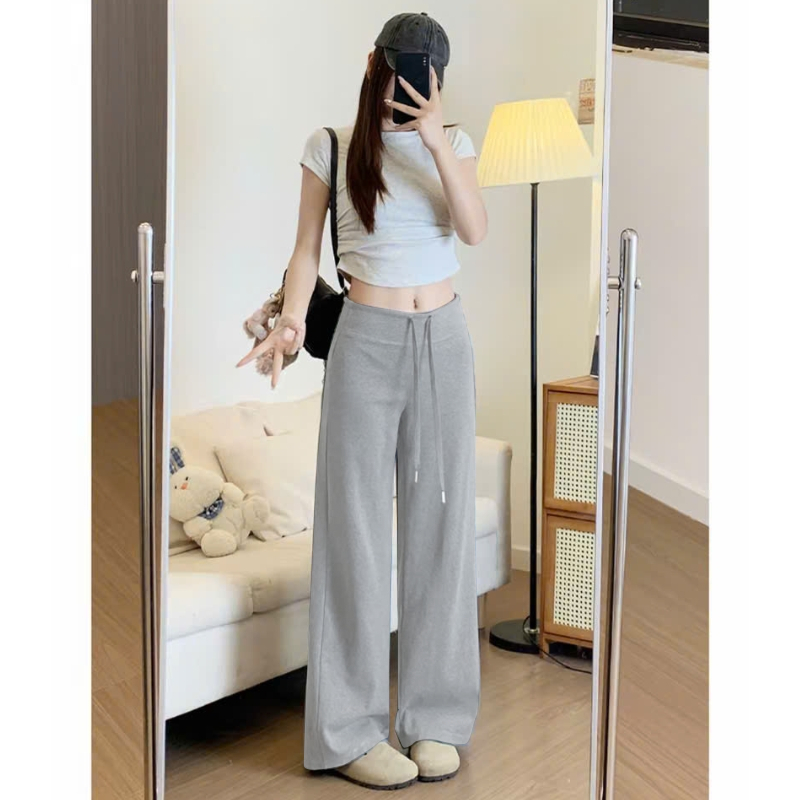 Quần nỉ dài ống rộng nữ hack dáng chất đẹp mướt mát tay may kỹ mặc ở nhà đi học đi chơi đi làm QN15