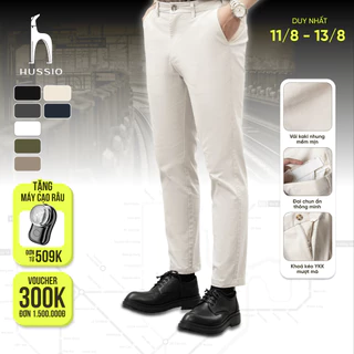 Quần dài nam CHINOS vải Kaki nhung cao cấp, co giãn, mềm mịn, trẻ trung, thanh lịch - HUSSIO