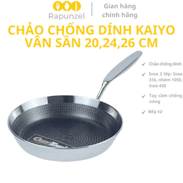 Chảo KAIYO, chảo chống dính KAIYO, chảo inox chống dính, chảo từ, chảo bếp từ, chảo Nhật