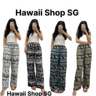 Quần suông thổ cẩm voi nam nữ có túi (bigsize 85kg) vải lanh