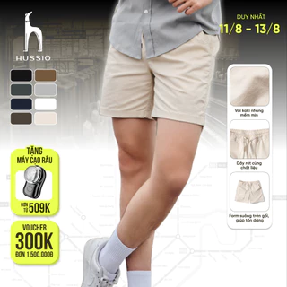 [UPDATE MÀU MỚI] Quần Short nam vải Kaki nhung cao cấp, trẻ trung, lịch lãm, chuẩn form - HUSSIO
