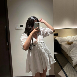 (S-64)[ GIÁ CẢ CẶP] Set đồ đôi nam nữ couple váy babydoll cổ V và áo sơmi nam cổ tàu , đồ đôi mặc cùng người yêu