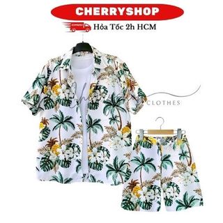 Set bộ nữ đi chơi, set bộ gia đình 4 người du lịch mùa hè mẫu dừa sứ