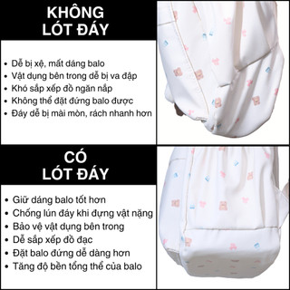 Tấm lót đáy balo giúp giữ form balo khi để nhiều sách vở đồ dùng học tập LD01