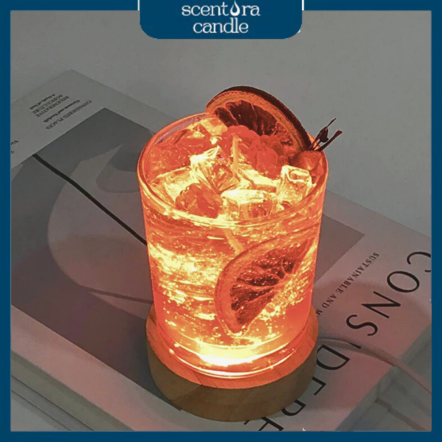 Nến Thơm Ly Soda Dâu Scentora Candle 150gr, Làm Quà Tặng Sinh Nhật, Kỉ Niệm, Trang Trí Phòng Decor.