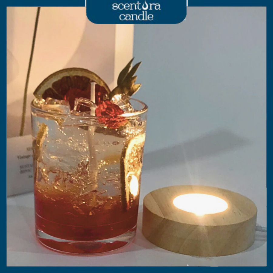 Nến Thơm Ly Soda Dâu Scentora Candle 150gr, Làm Quà Tặng Sinh Nhật, Kỉ Niệm, Trang Trí Phòng Decor.