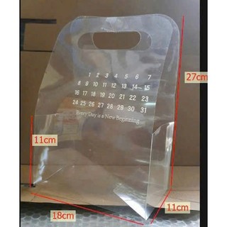 Túi Mica Trong Suốt In Lịch Xinh Xắn,  Túi Mica Đựng Bánh Và Hoa Quả, Phụ Kiện Làm Quà Tặng Trong Những Ngày Lễ,Tết
