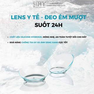 SIHY – Kính áp tròng, Lens [CẬN] Clear B/T trong suốt dùng 3 -6  tháng